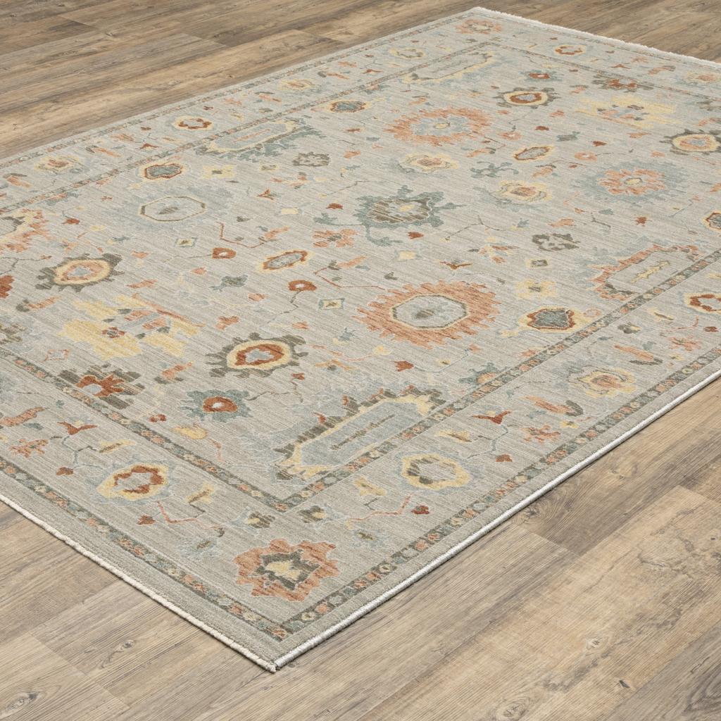 Oriental Weavers Keaton KEA03 Grey Rectangle Indoor Area Rug Oriental Pattern-