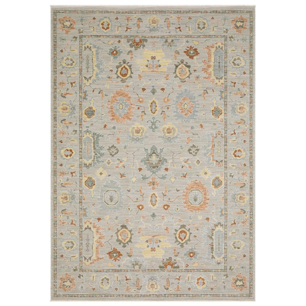 Oriental Weavers Keaton KEA03 Grey Rectangle Indoor Area Rug Oriental Pattern-