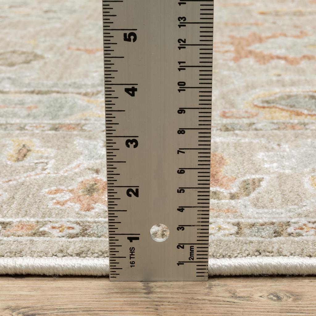 Oriental Weavers Keaton KEA03 Grey Rectangle Indoor Runner Oriental Pattern-