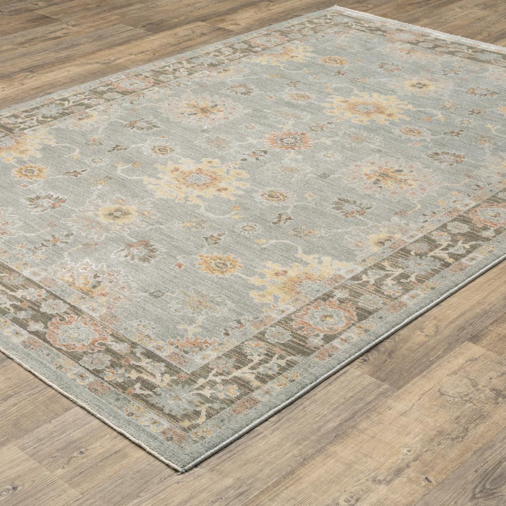 Oriental Weavers Keaton KEA05 Blue Rectangle Indoor Area Rug Oriental Pattern-