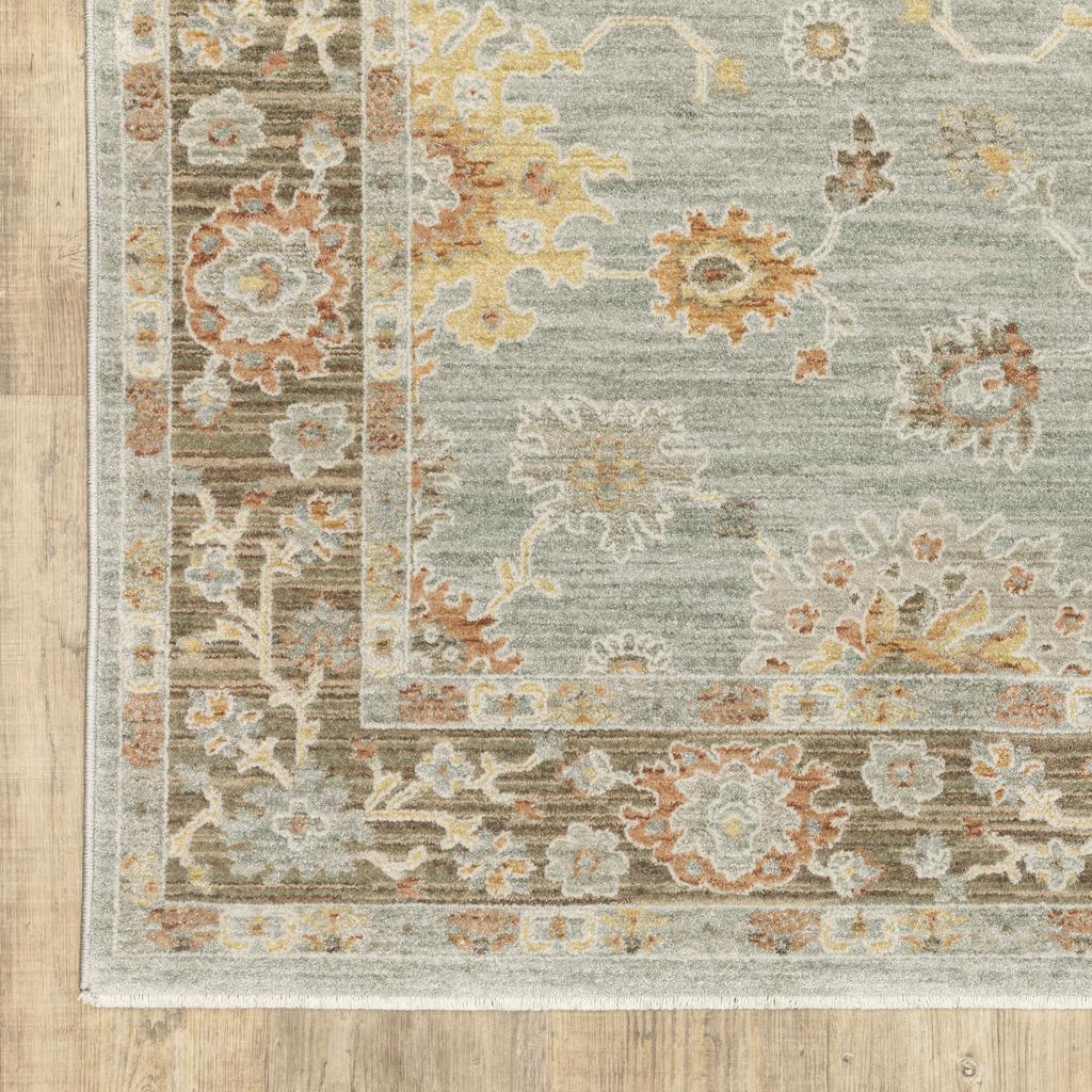 Oriental Weavers Keaton KEA05 Blue Rectangle Indoor Runner Oriental Pattern-