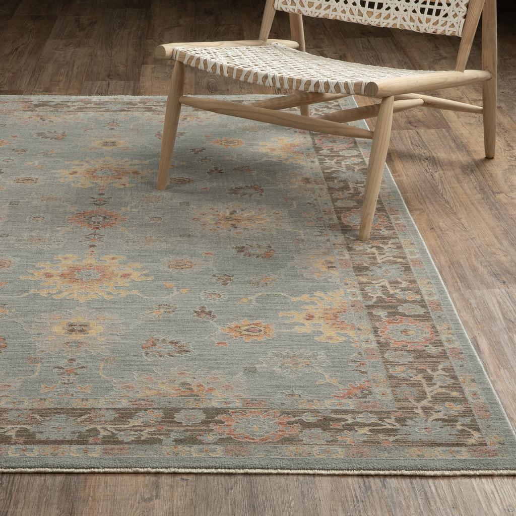 Oriental Weavers Keaton KEA05 Blue Rectangle Indoor Area Rug Oriental Pattern-