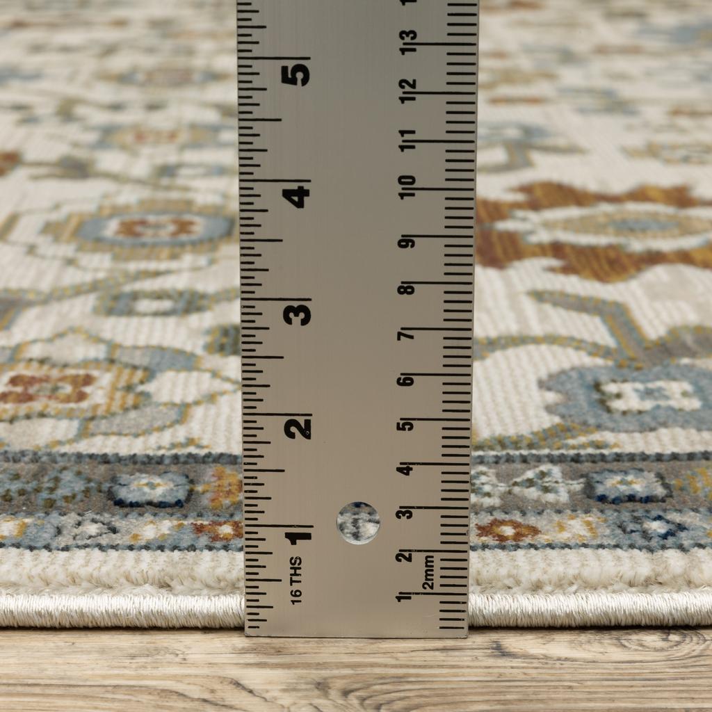 Oriental Weavers Keira KEI02 Ivory Rectangle Indoor Runner Floral Pattern-