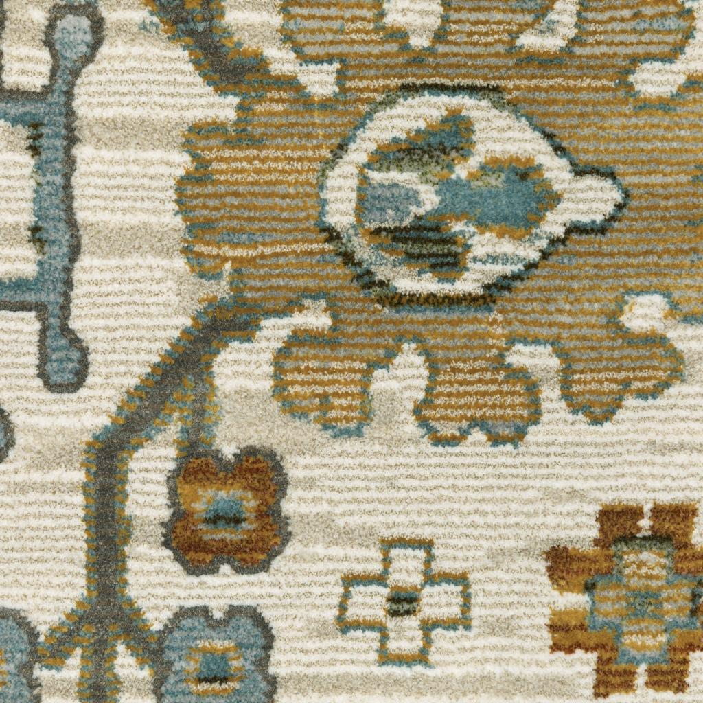 Oriental Weavers Keira KEI02 Ivory Rectangle Indoor Area Rug Floral Pattern-
