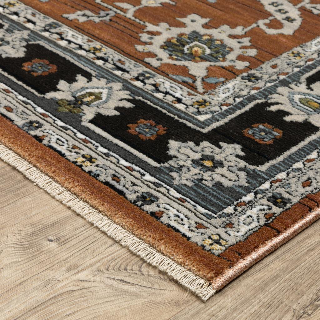 Oriental Weavers Keira KEI05 Rust Rectangle Indoor Area Rug Oriental Pattern-