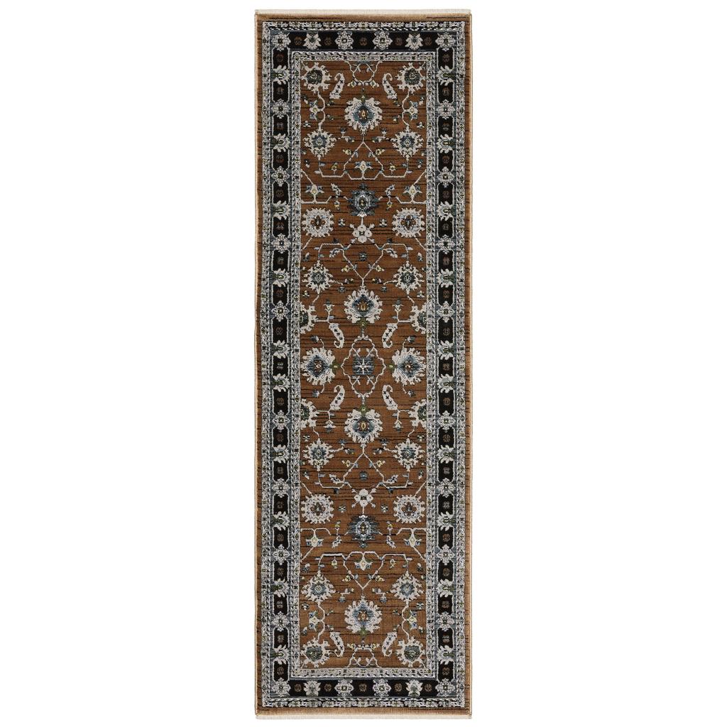 Oriental Weavers Keira KEI05 Rust Rectangle Indoor Runner Oriental Pattern-