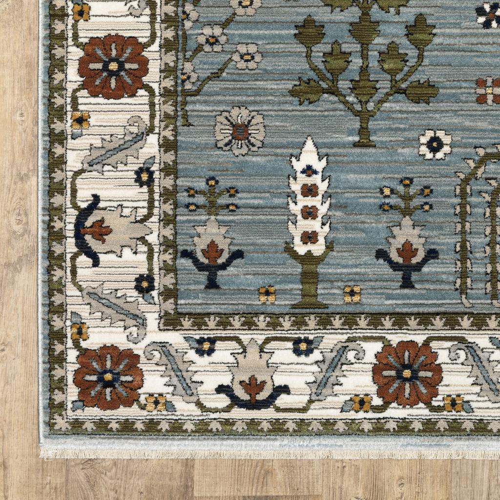 Oriental Weavers Keira KEI06 Blue Rectangle Indoor Area Rug Floral Pattern-