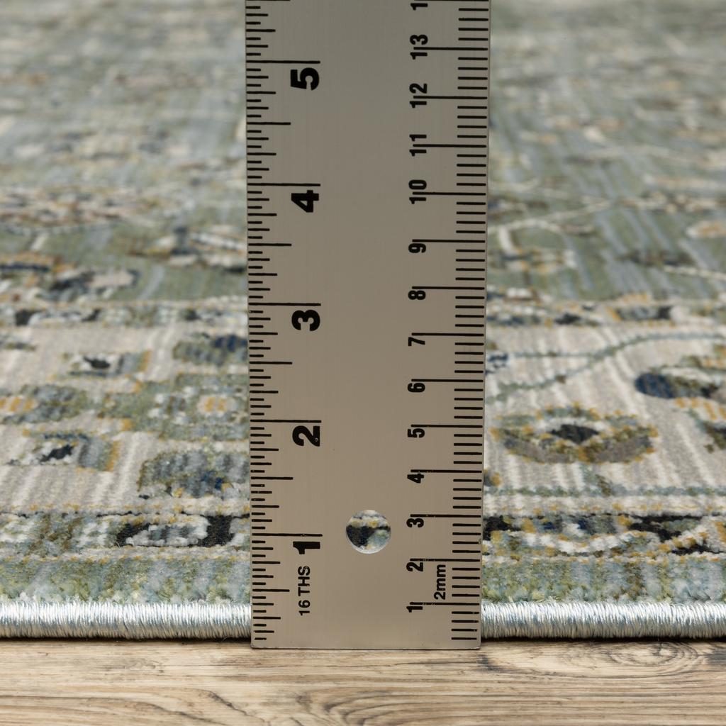 Oriental Weavers Keira KEI07 Blue Rectangle Indoor Runner Floral Pattern-