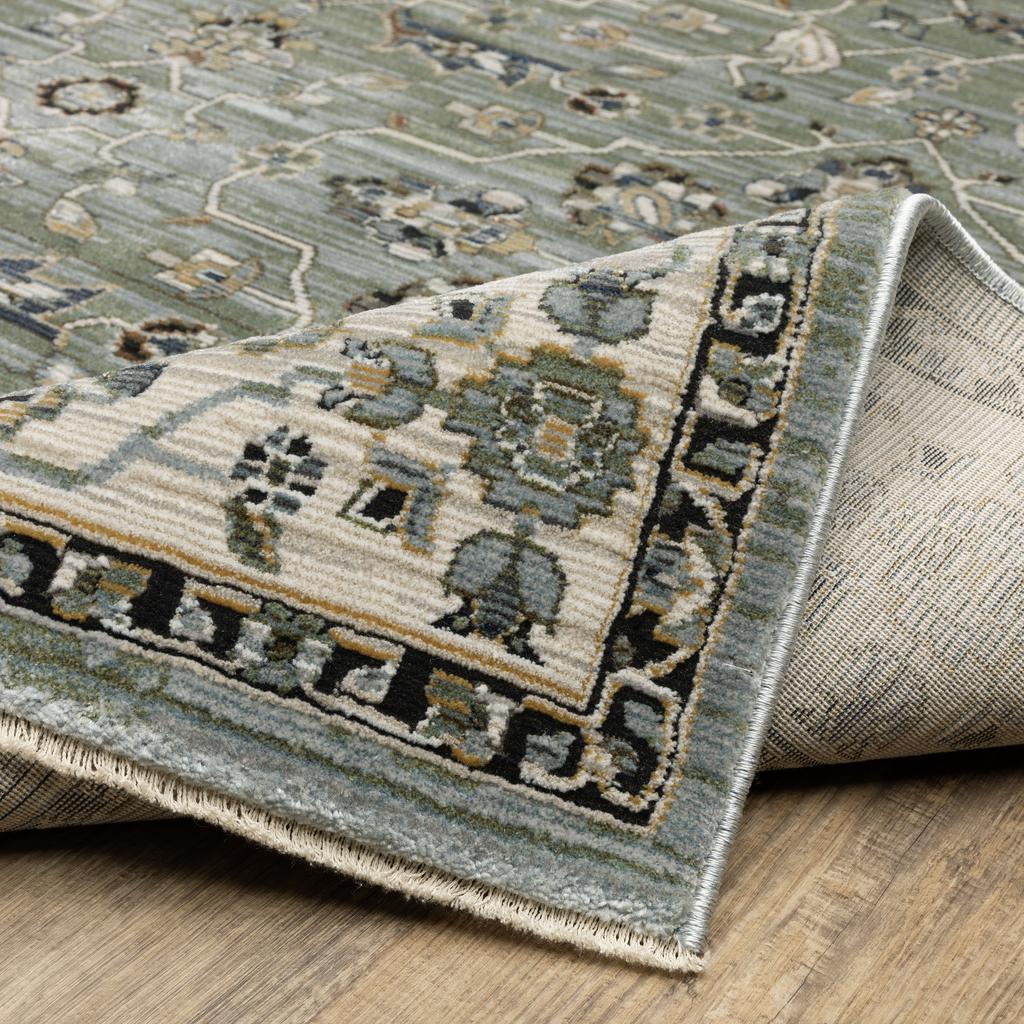 Oriental Weavers Keira KEI07 Blue Rectangle Indoor Area Rug Floral Pattern-