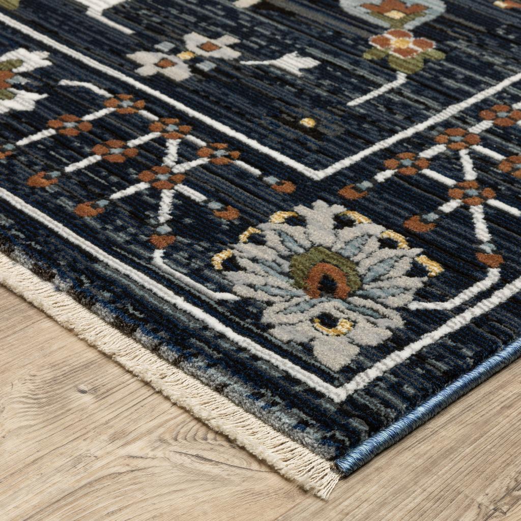 Oriental Weavers Keira KEI08 Blue Rectangle Indoor Area Rug Oriental Pattern-
