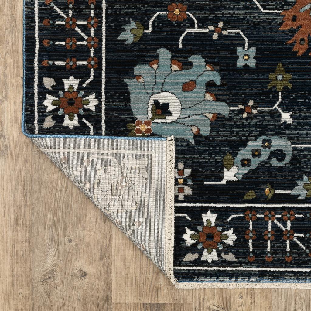 Oriental Weavers Keira KEI08 Blue Rectangle Indoor Runner Oriental Pattern-
