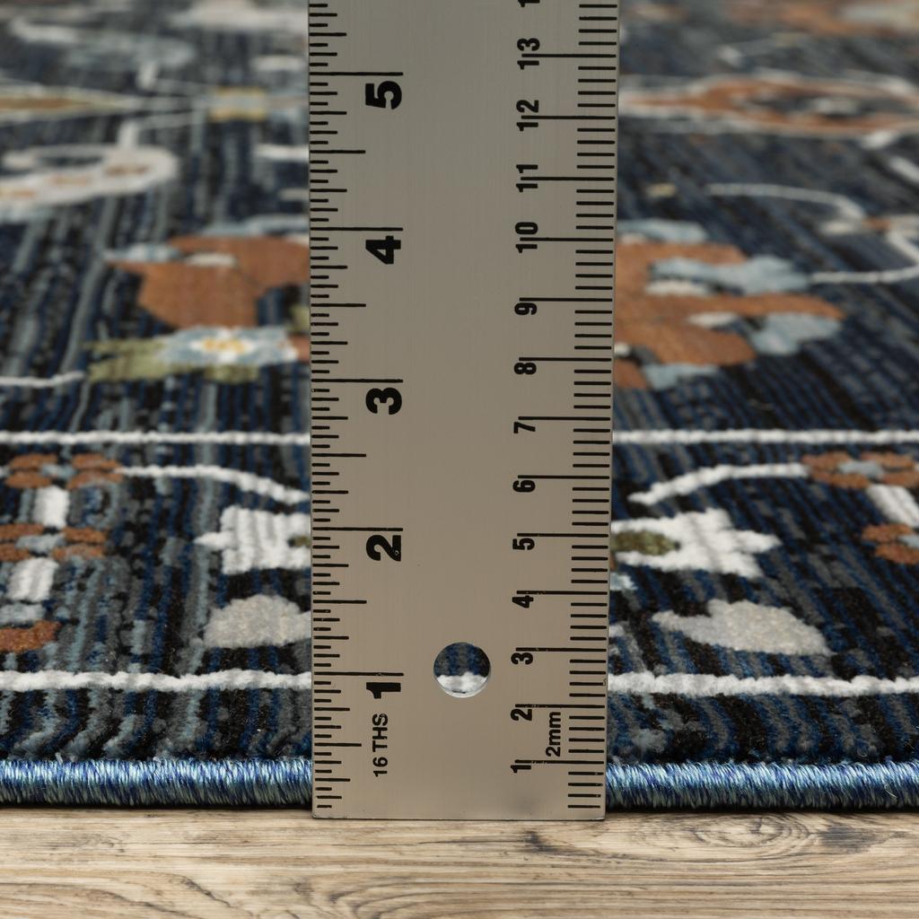 Oriental Weavers Keira KEI08 Blue Rectangle Indoor Area Rug Oriental Pattern-