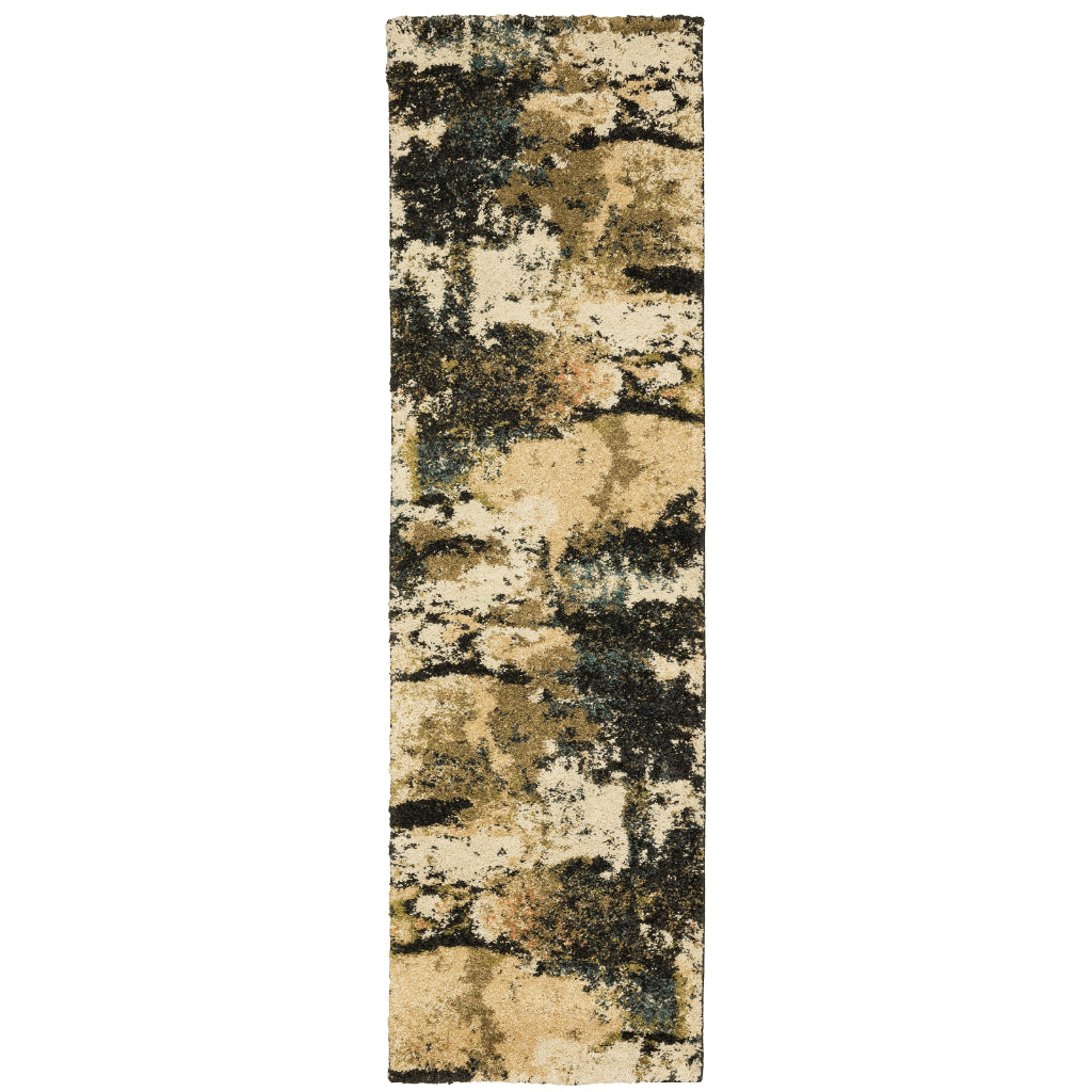 Oriental Weavers Kendall 4928X Multicolor Rectangle Indoor Plush Runner - Stain Resistant Abstract Rug