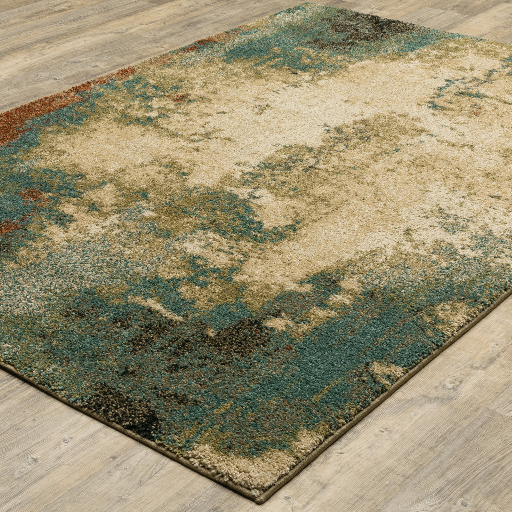 Oriental Weavers Kendall 531X1 Multicolor Rectangle Indoor Plush Area Rug - Stain Resistant Abstract Rug