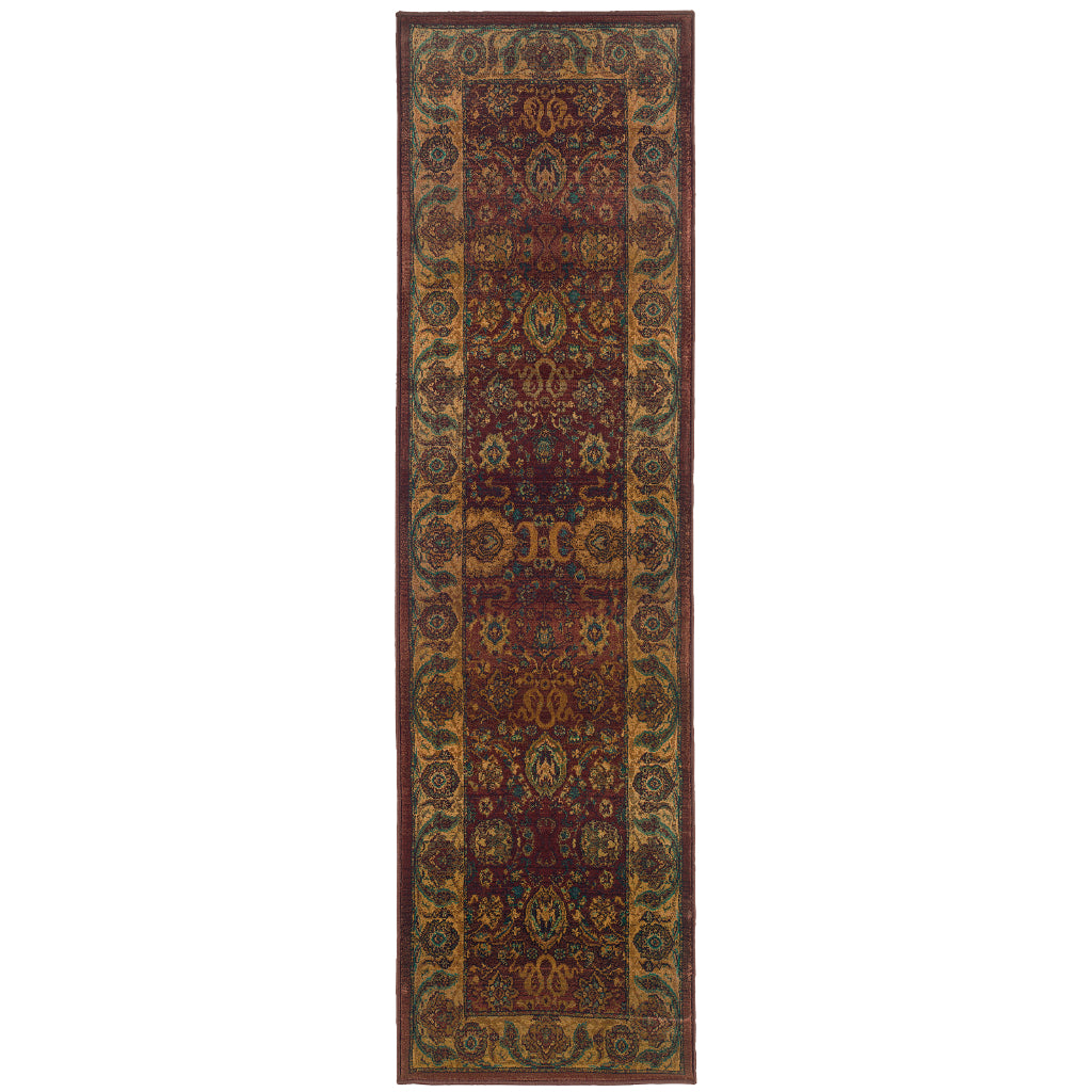 Oriental Weavers Kharma 332C4 Multicolor Rectangle Indoor Runner - Stain Resistant Rug with Oriental Design