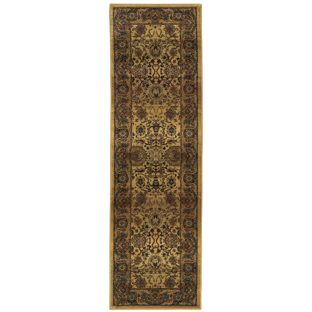 Oriental Weavers Kharma 332W4 Multicolor Rectangle Indoor Runner - Stain Resistant Rug with Oriental Design