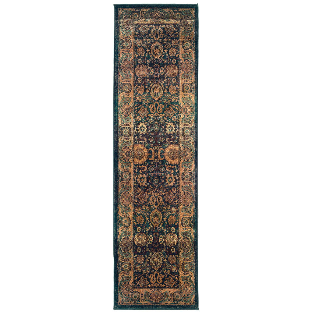 Oriental Weavers Kharma 332X4 Multicolor Rectangle Indoor Runner - Stain Resistant Rug with Oriental Design