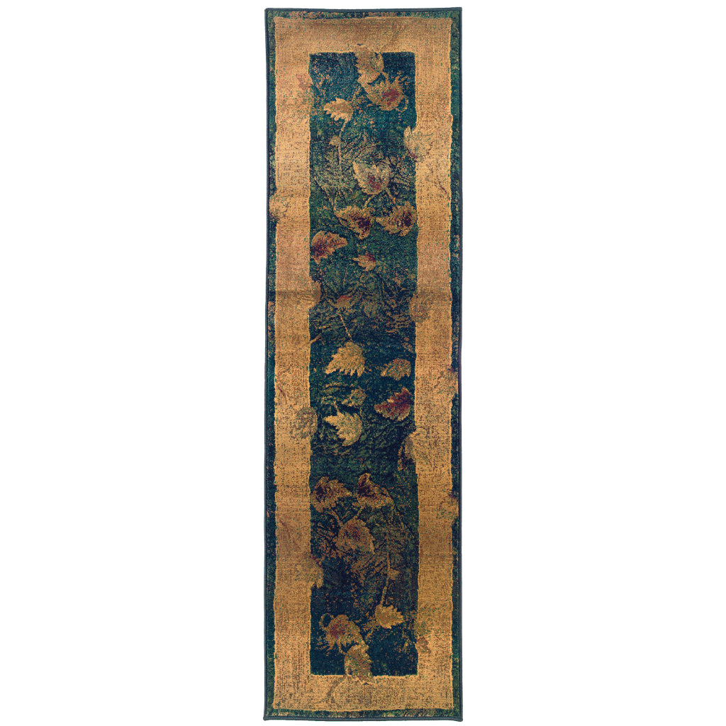 Oriental Weavers Kharma 349B4 Multicolor Rectangle Indoor Runner - Stain Resistant Rug with Border Design