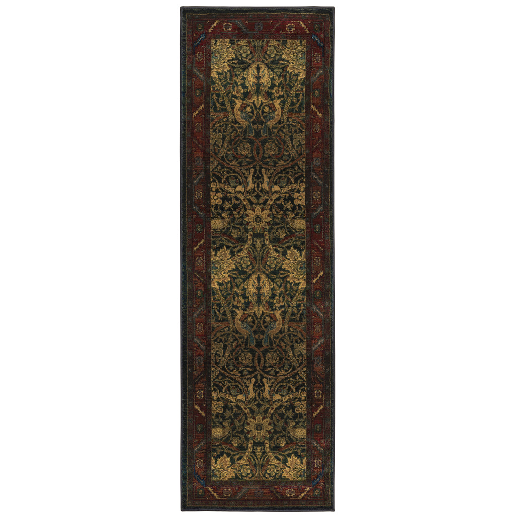 Oriental Weavers Kharma 470X4 Multicolor Rectangle Indoor Runner - Stain Resistant Rug with Floral Design