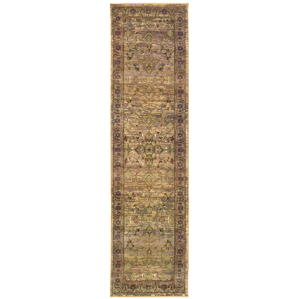 Oriental Weavers Kharma 836Y1 Multicolor Rectangle Indoor Runner - Stain Resistant Rug with Oriental Design