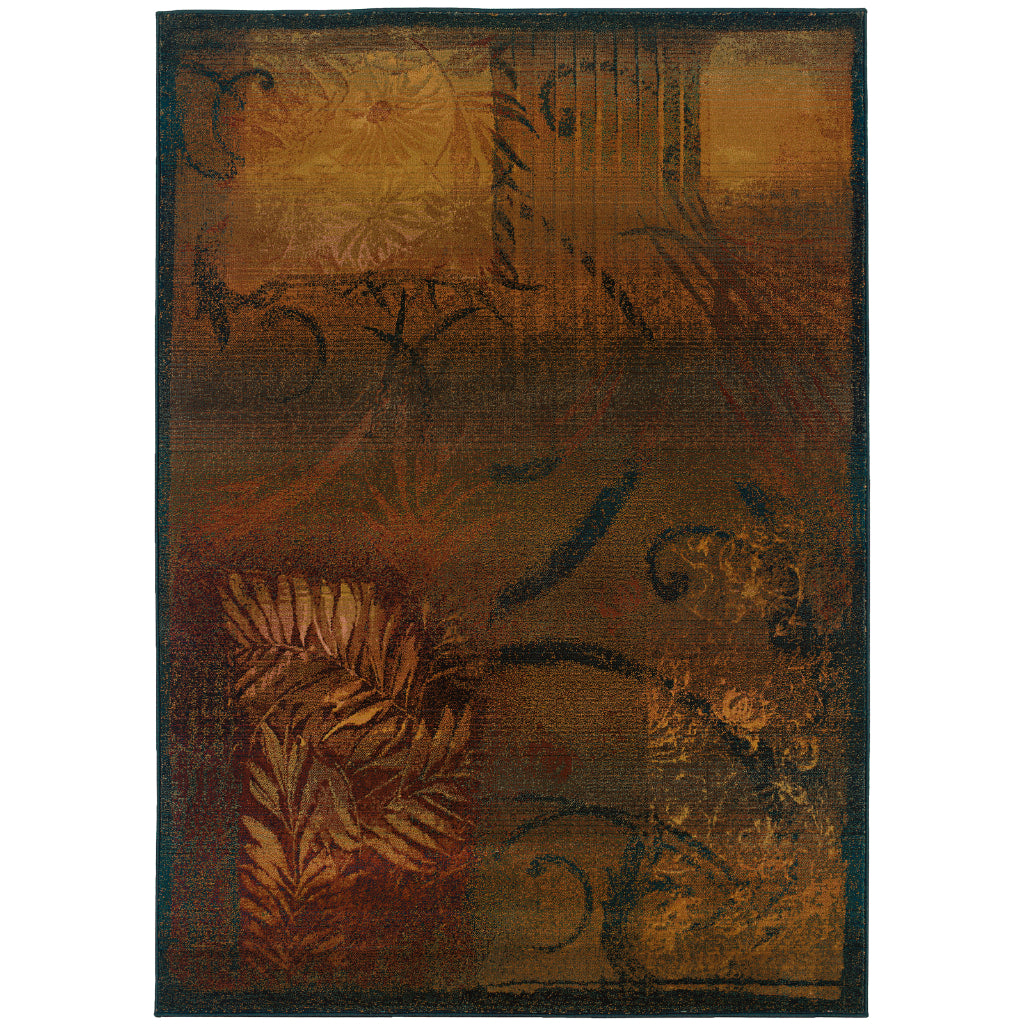 Oriental Weavers Kharma II 1163B Multicolor Rectangle Indoor Area Rug - Stain Resistant Rug with Abstract Design