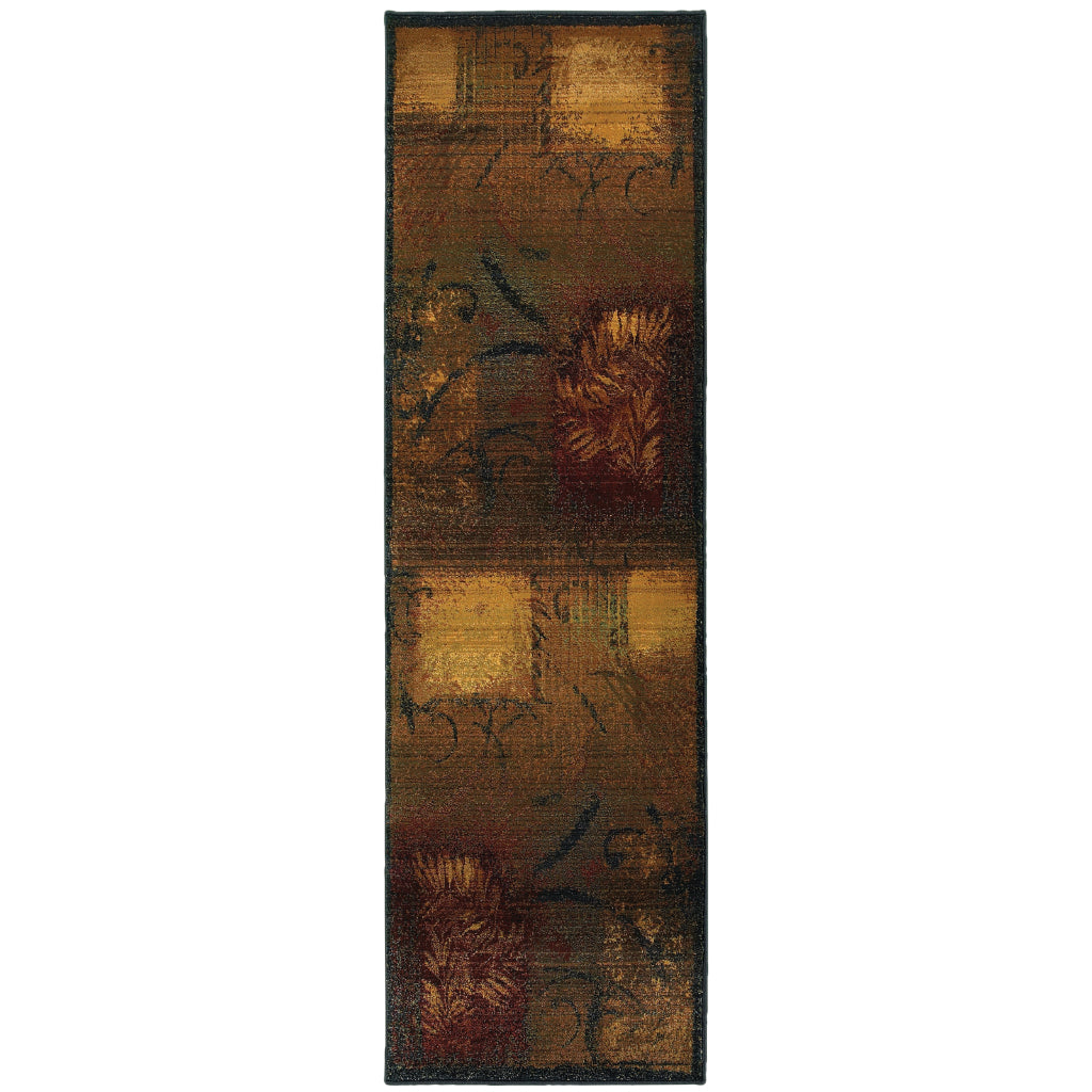 Oriental Weavers Kharma II 1163B Multicolor Rectangle Indoor Runner - Stain Resistant Rug with Abstract Design