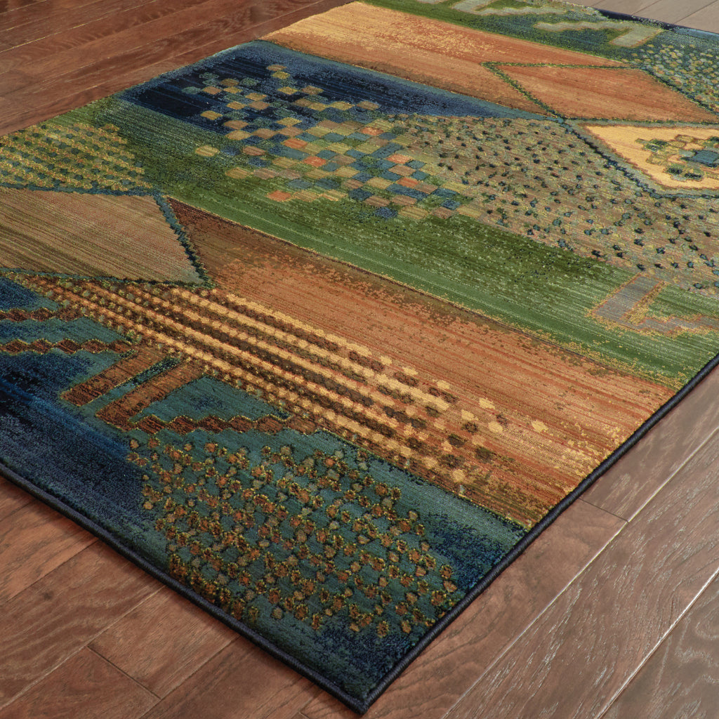 Oriental Weavers Kharma II 618F4 Multicolor Rectangle Indoor Runner - Stain Resistant Rug with Abstract Design