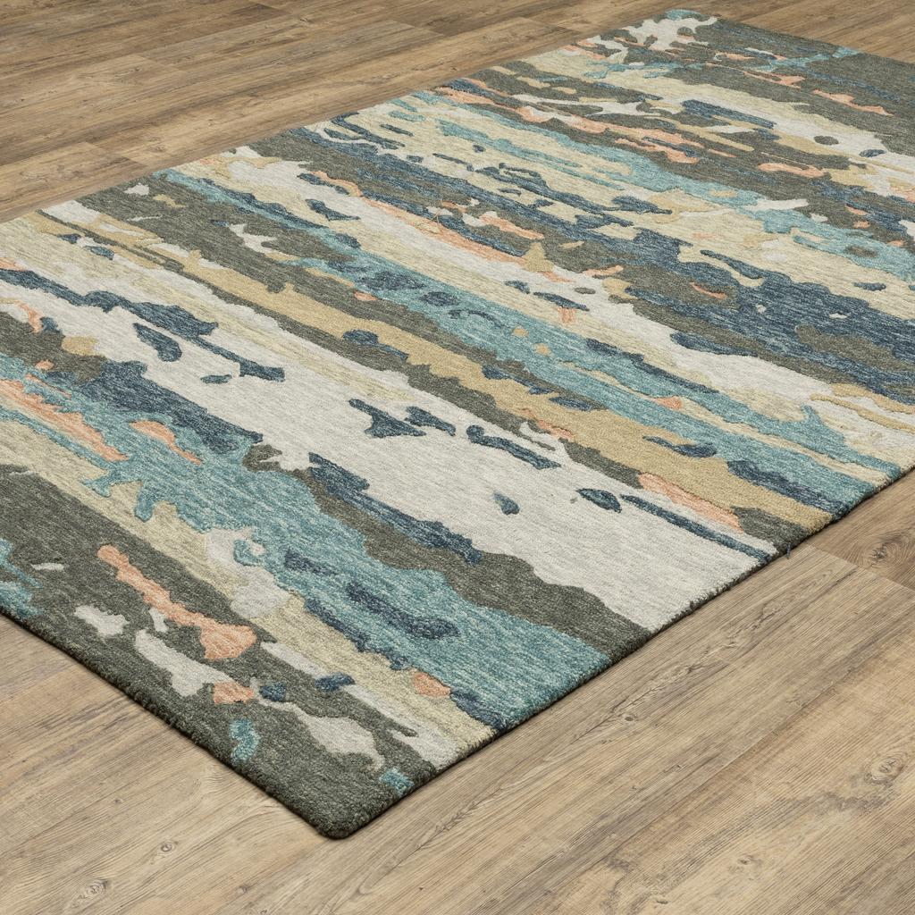 Oriental Weavers Kipton KIP01 Grey Rectangle Indoor Area Rug Abstract Pattern-