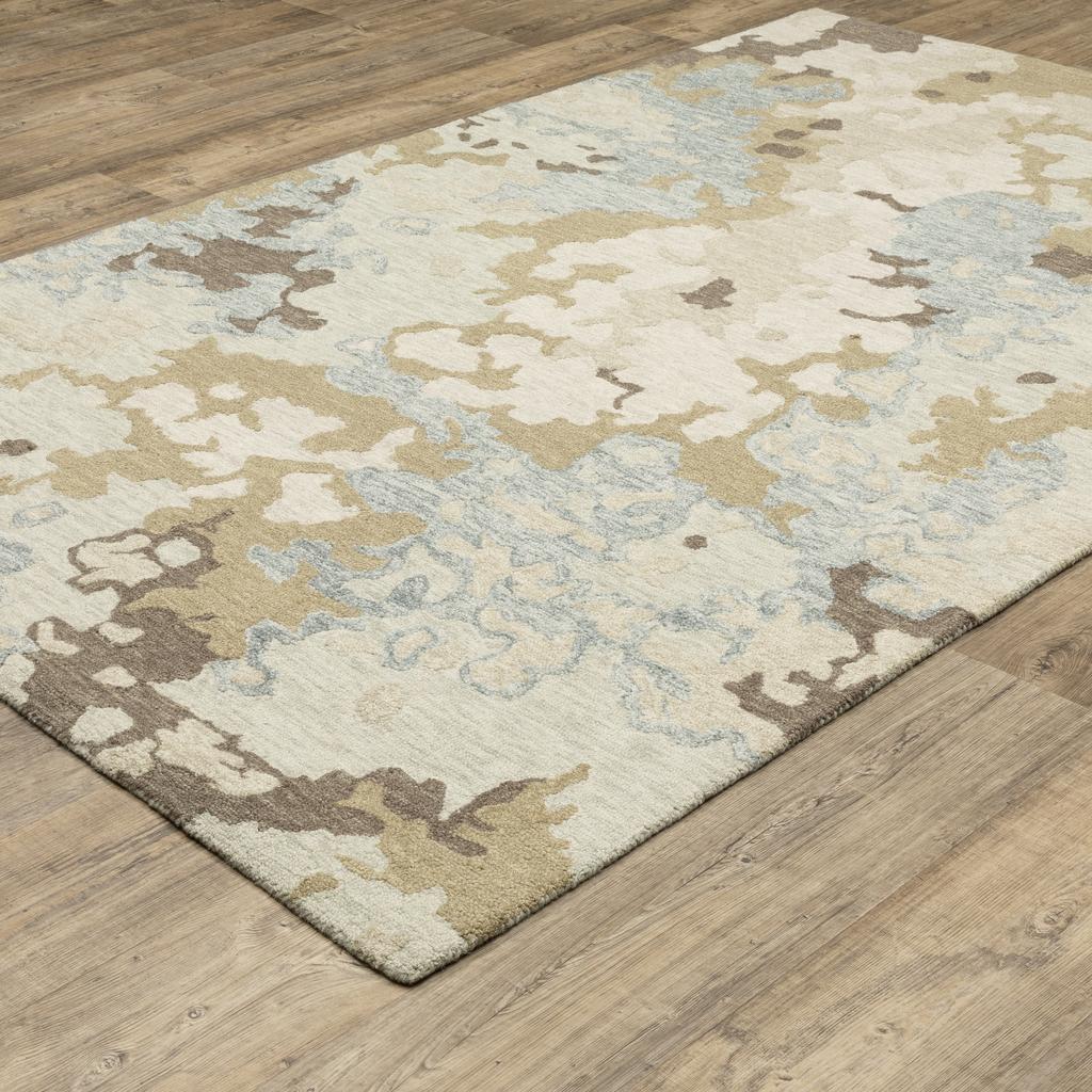 Oriental Weavers Kipton KIP06 Beige Rectangle Indoor Area Rug Abstract Pattern-