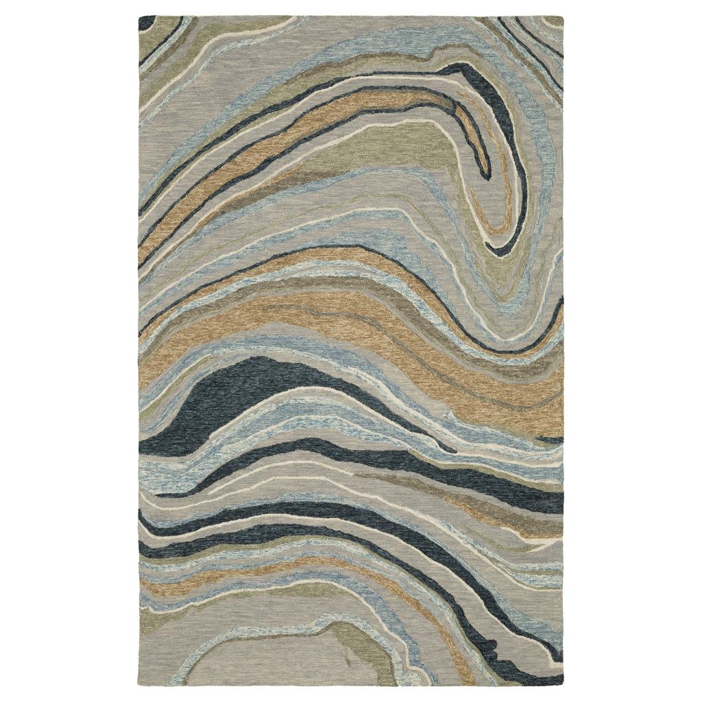 Oriental Weavers Kipton KIP07 Grey Rectangle Indoor Area Rug Abstract Pattern-