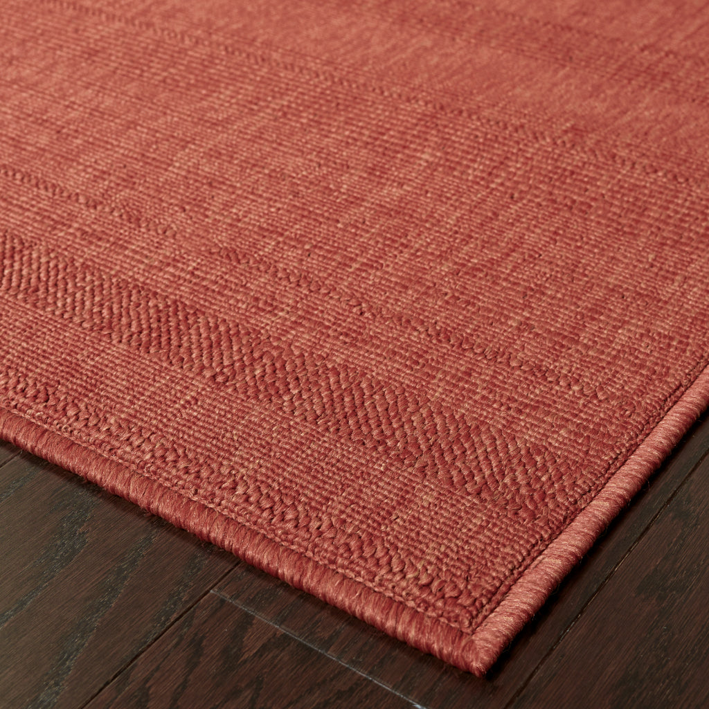 Oriental Weavers Lanai 781C8 Red Rectangle Indoor / Outdoor Runner - Stain Resistant Machine Made Entryway &amp; Hallway Runner with Casual Design