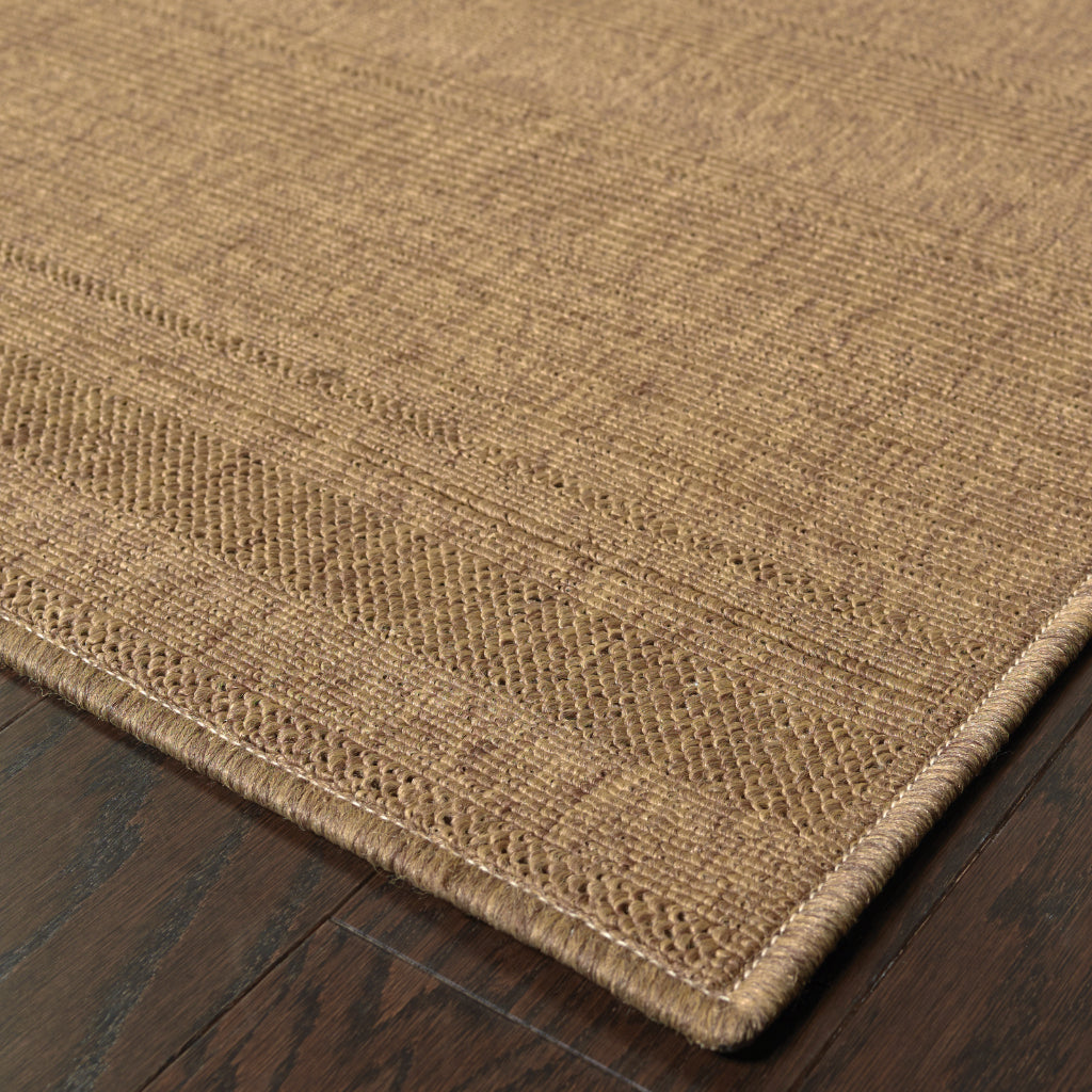 Oriental Weavers Lanai 781N7 Tan Rectangle Indoor / Outdoor Runner - Stain Resistant Machine Made Entryway &amp; Hallway Runner with Casual Design