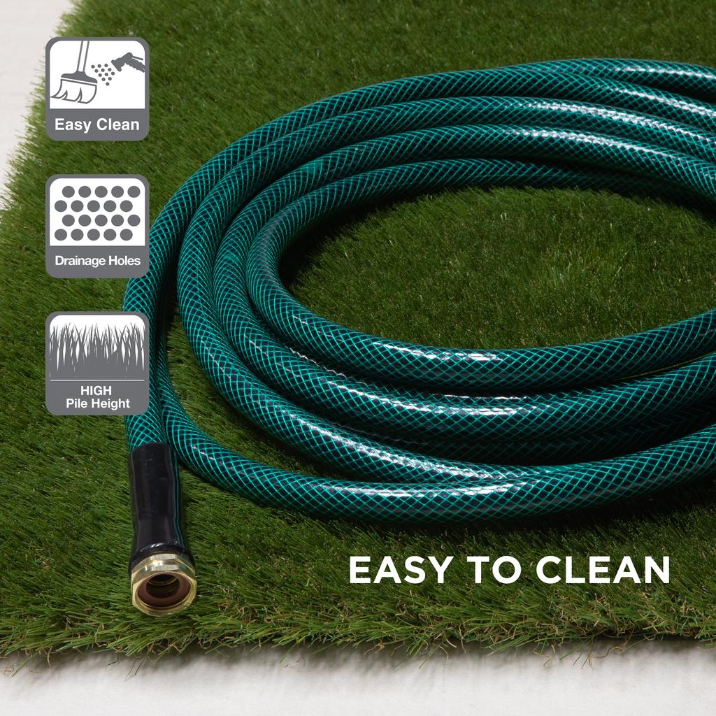 Oriental Weavers Landscape LAN01 Green Rectangle Indoor/Outdoor Area Rug Artifical Turf Pattern-