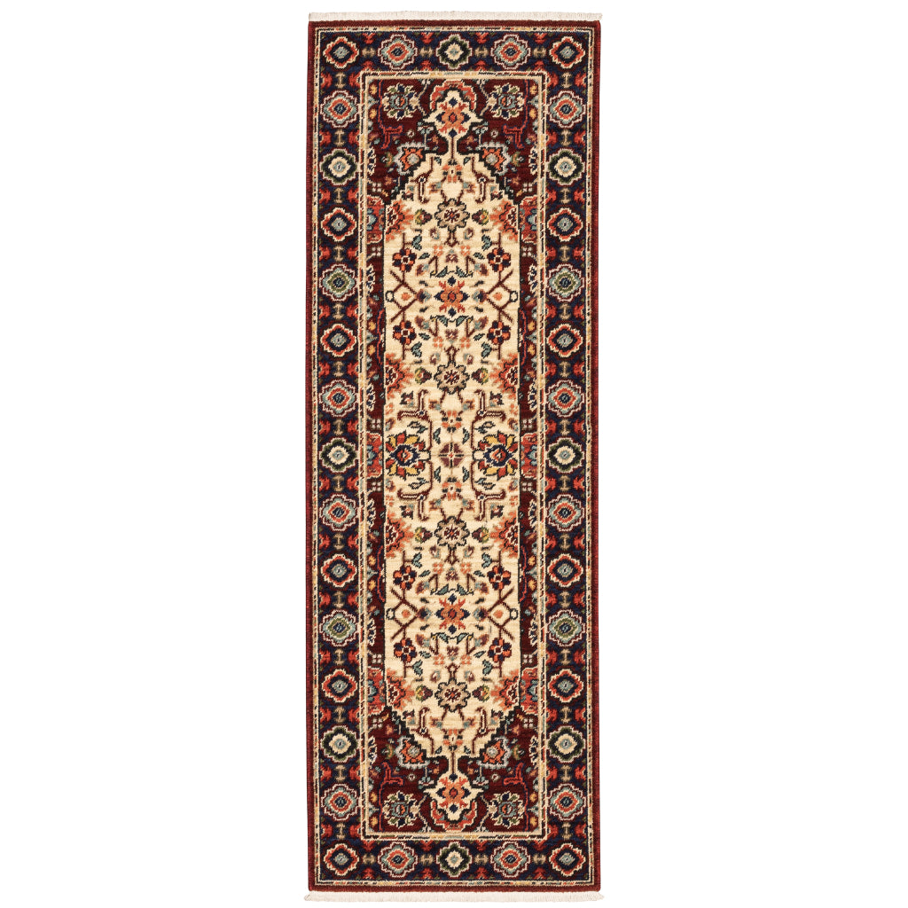 Oriental Weavers Lilihan 1802W Multicolor Rectangle Indoor Runner - Soft & Durable Low Pile Rug with Oriental Design-