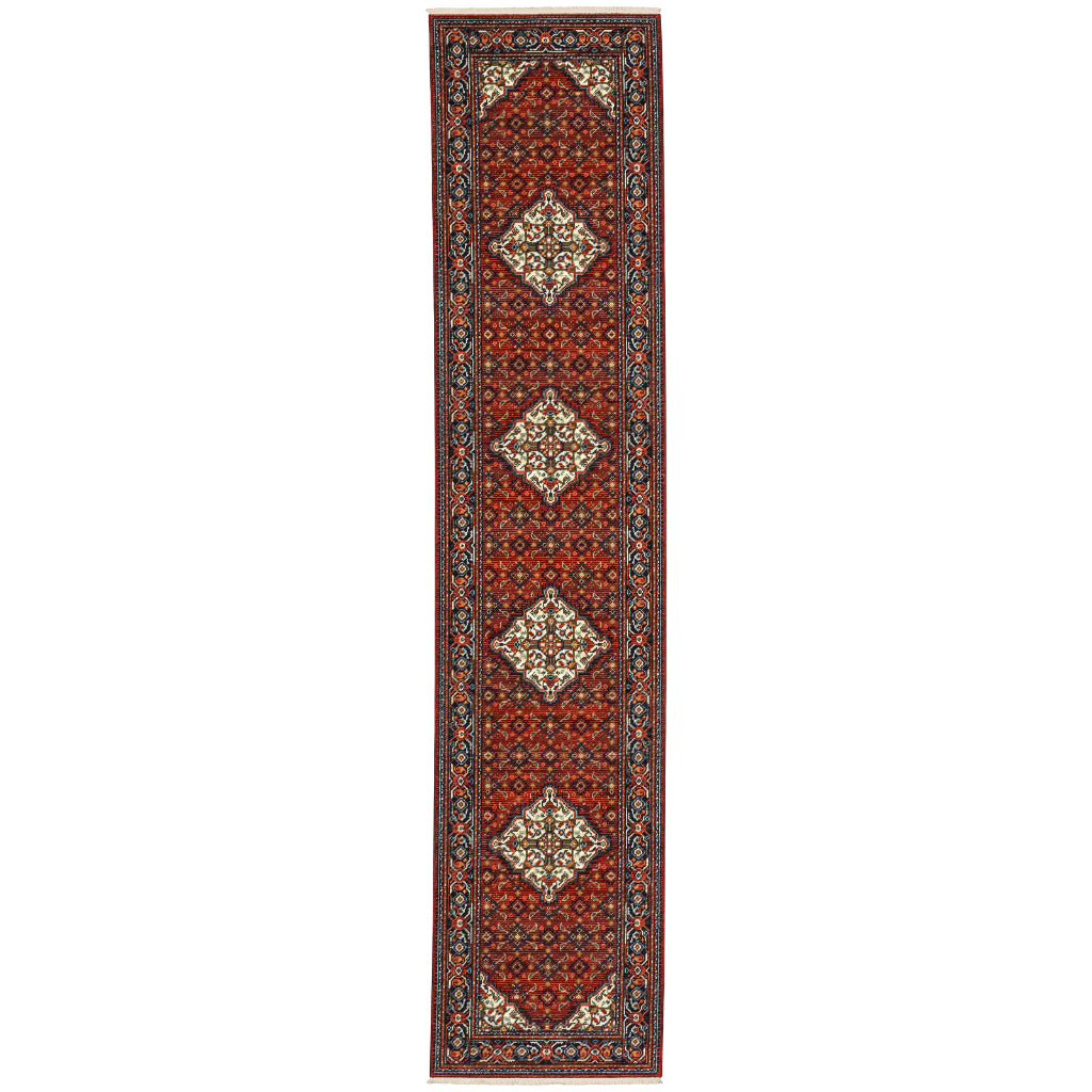 Oriental Weavers Lilihan 001C6 Multicolor Rectangle Indoor Runner - Soft & Durable Low Pile Rug with Medallion Design-
