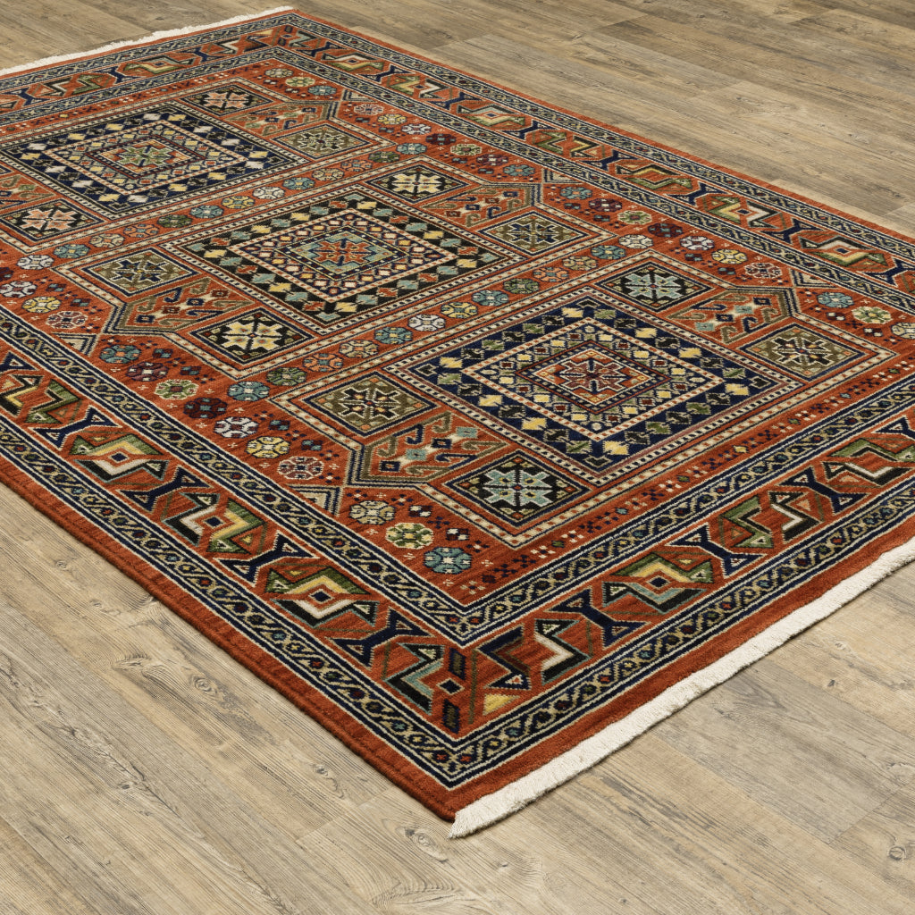 Oriental Weavers Lilihan 002C6 Multicolor Rectangle Indoor Area Rug - Soft &amp; Durable Low Pile Rug with Geometric Design