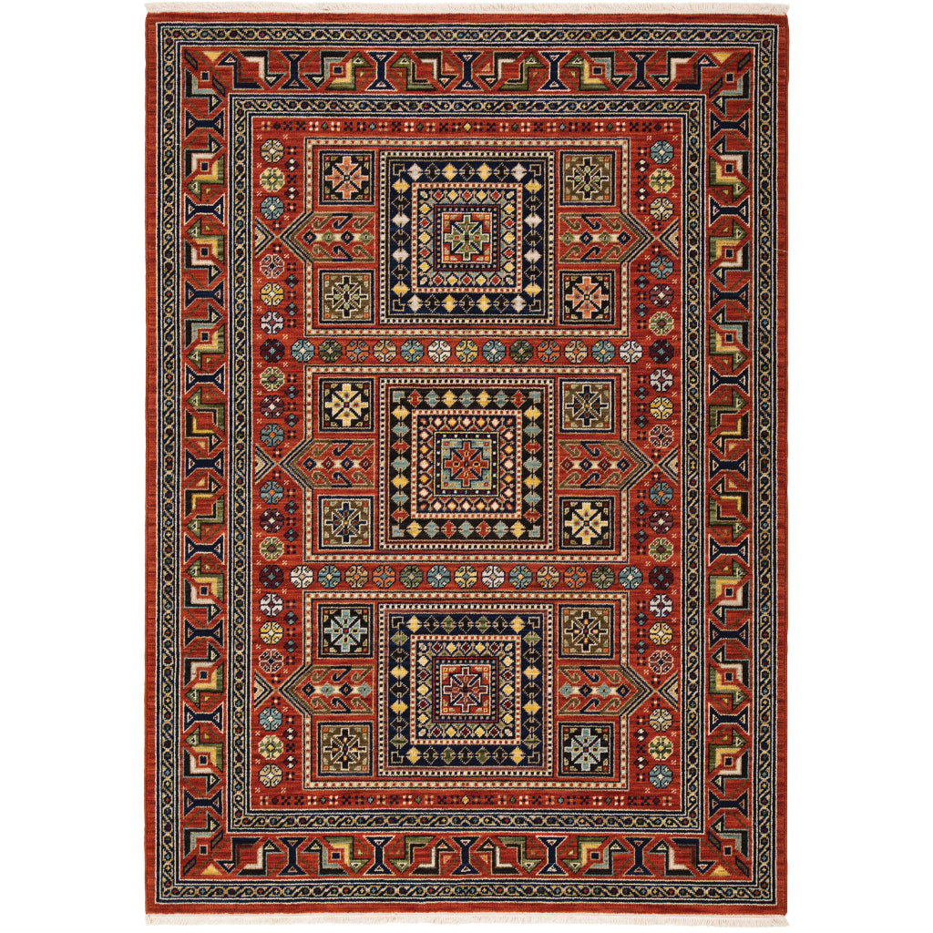 Oriental Weavers Lilihan 002C6 Multicolor Rectangle Indoor Area Rug - Soft & Durable Low Pile Rug with Geometric Design-
