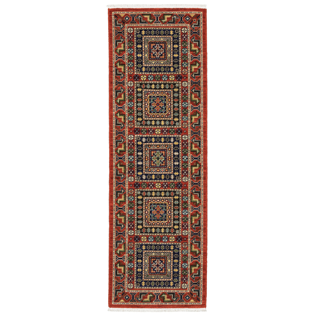 Oriental Weavers Lilihan 002C6 Multicolor Rectangle Indoor Runner - Soft &amp; Durable Low Pile Rug with Geometric Design