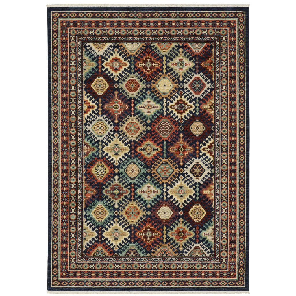 Oriental Weavers Lilihan 003B6 Multicolor Rectangle Indoor Area Rug - Soft & Durable Low Pile Rug with Tribal Design-