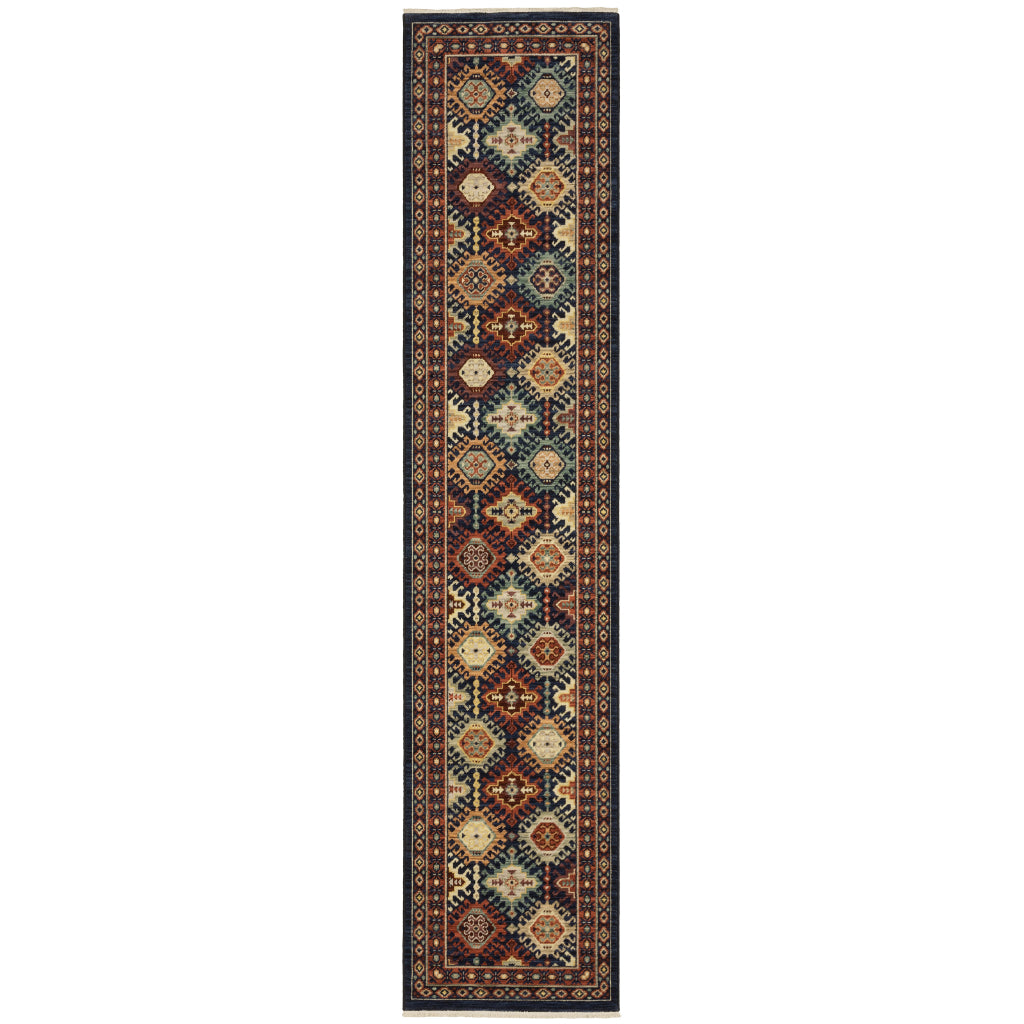 Oriental Weavers Lilihan 003B6 Multicolor Rectangle Indoor Runner - Soft &amp; Durable Low Pile Rug with Tribal Design