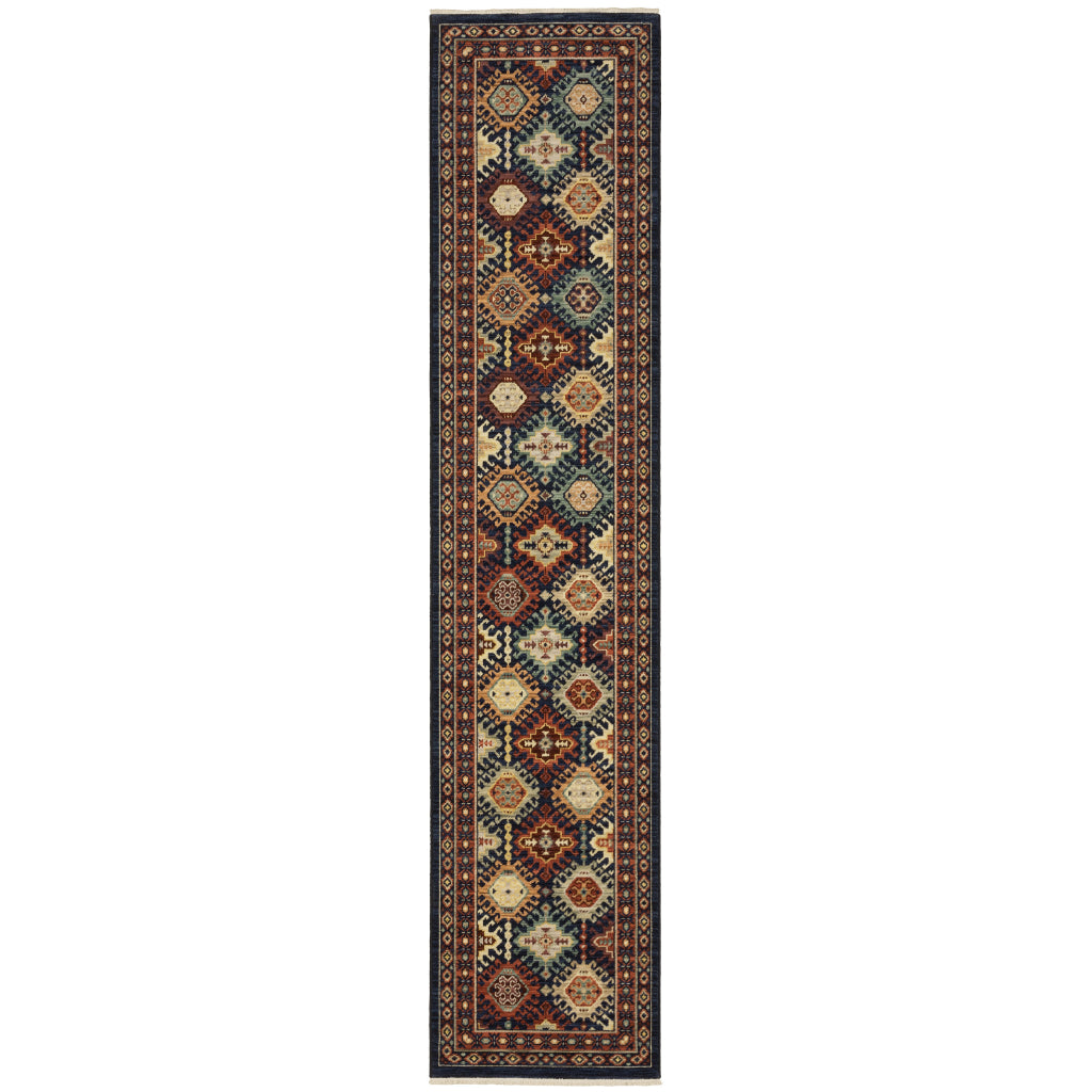 Oriental Weavers Lilihan 003B6 Multicolor Rectangle Indoor Runner - Soft & Durable Low Pile Rug with Tribal Design-