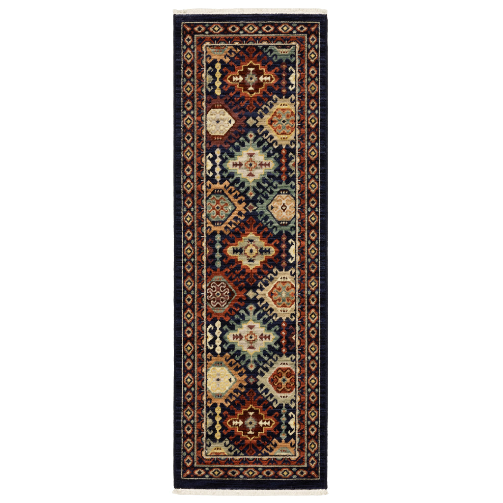 Oriental Weavers Lilihan 003B6 Multicolor Rectangle Indoor Runner - Soft &amp; Durable Low Pile Rug with Tribal Design