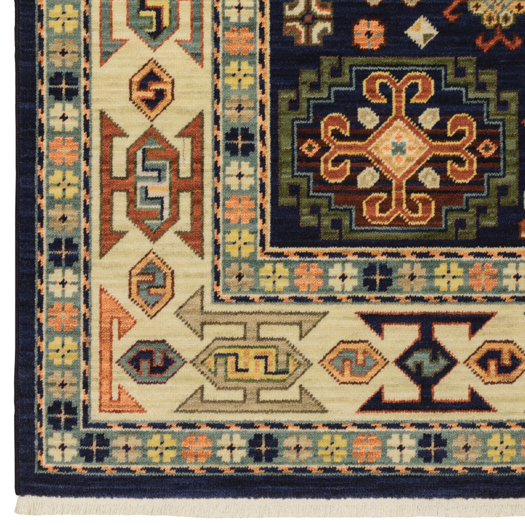 Oriental Weavers Lilihan 041H6 Multicolor Rectangle Indoor Area Rug - Soft &amp; Durable Low Pile Rug with Medallion Design