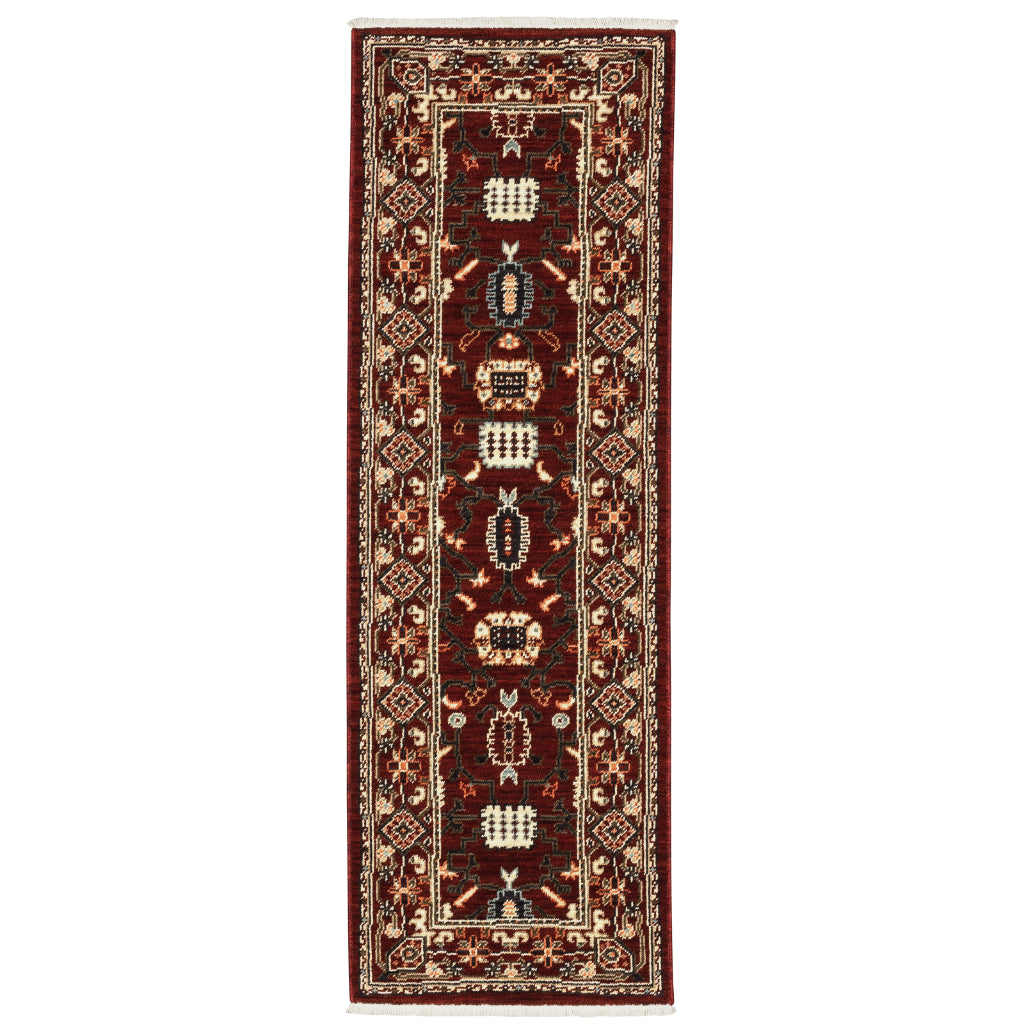 Oriental Weavers Lilihan 043S6 Multicolor Rectangle Indoor Runner - Soft & Durable Low Pile Rug with Oriental Design-