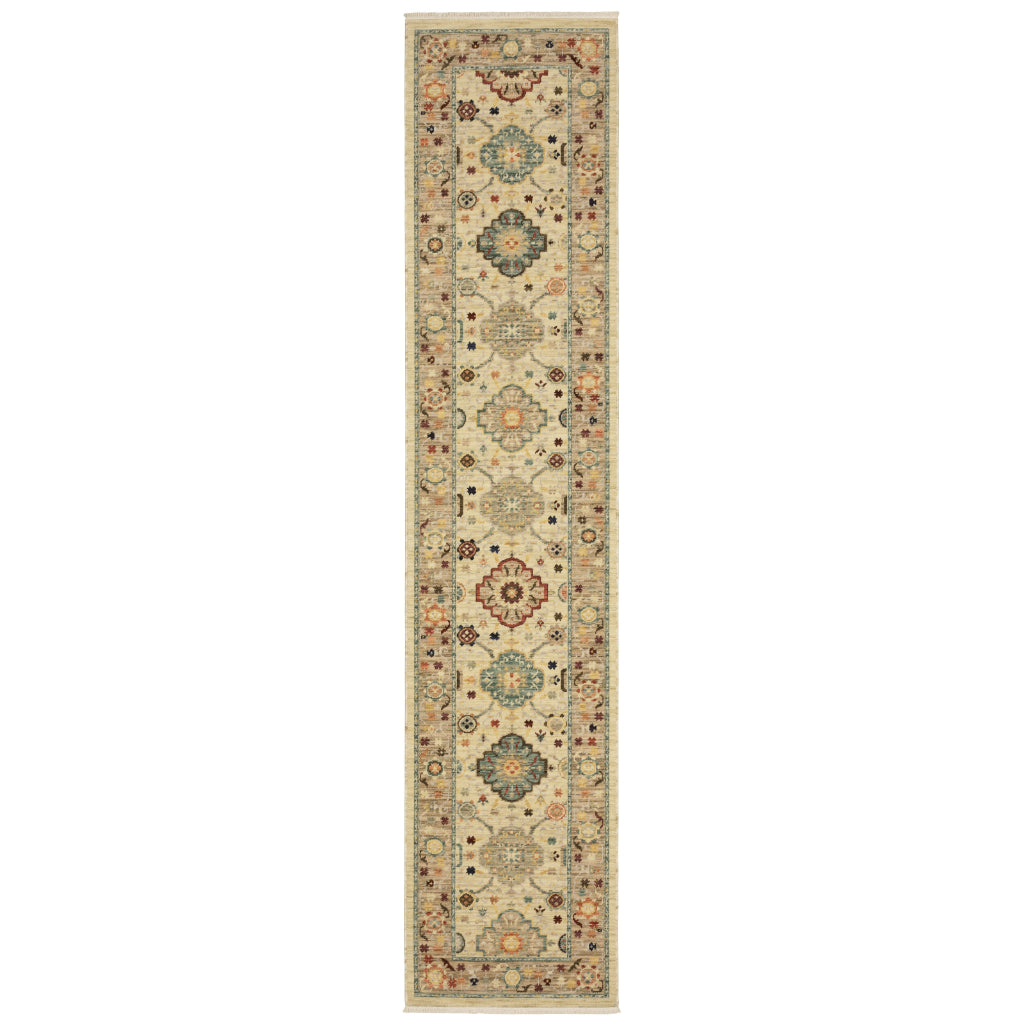 Oriental Weavers Lilihan 4601W Multicolor Rectangle Indoor Runner - Soft &amp; Durable Low Pile Rug with Oriental Design