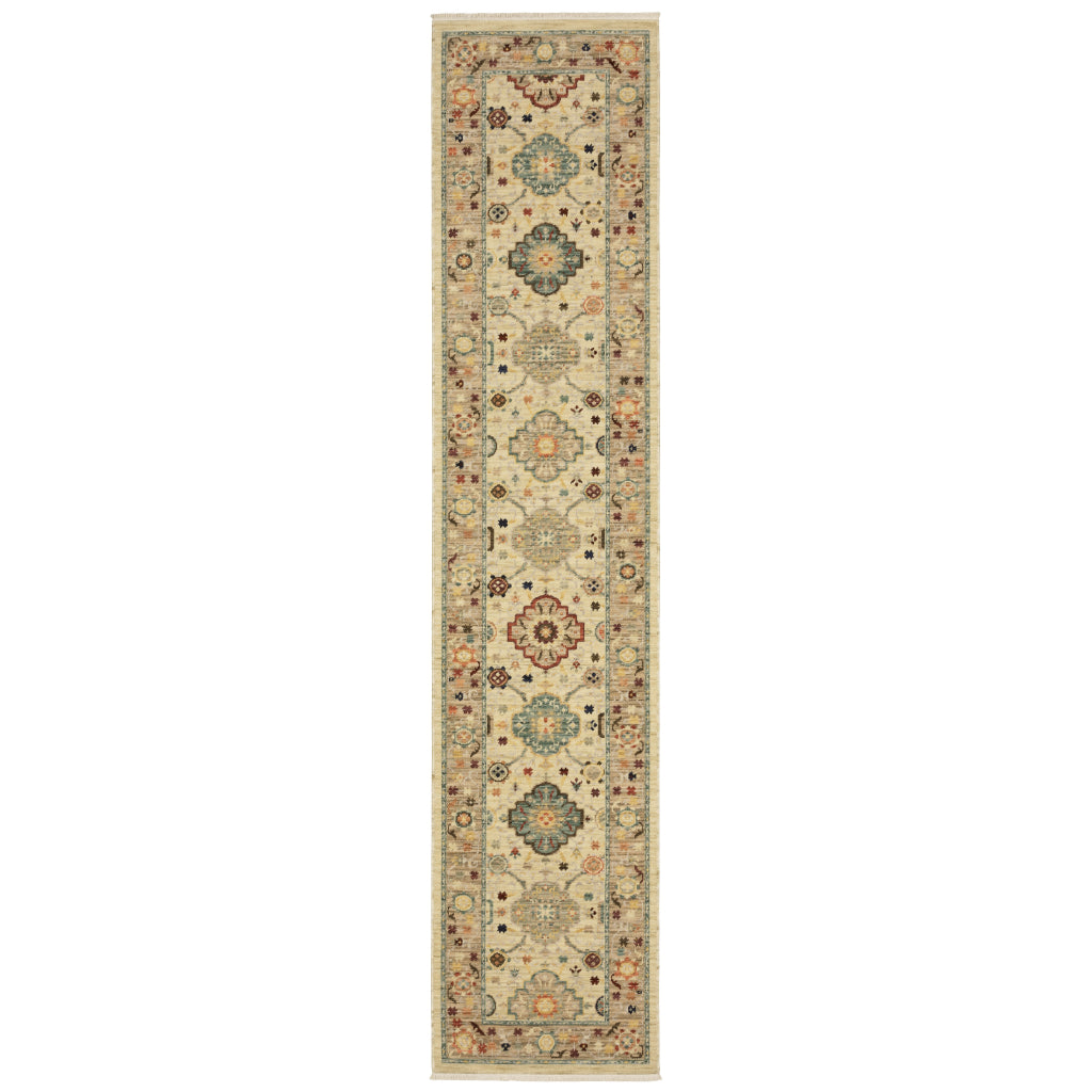 Oriental Weavers Lilihan 4601W Multicolor Rectangle Indoor Runner - Soft & Durable Low Pile Rug with Oriental Design-