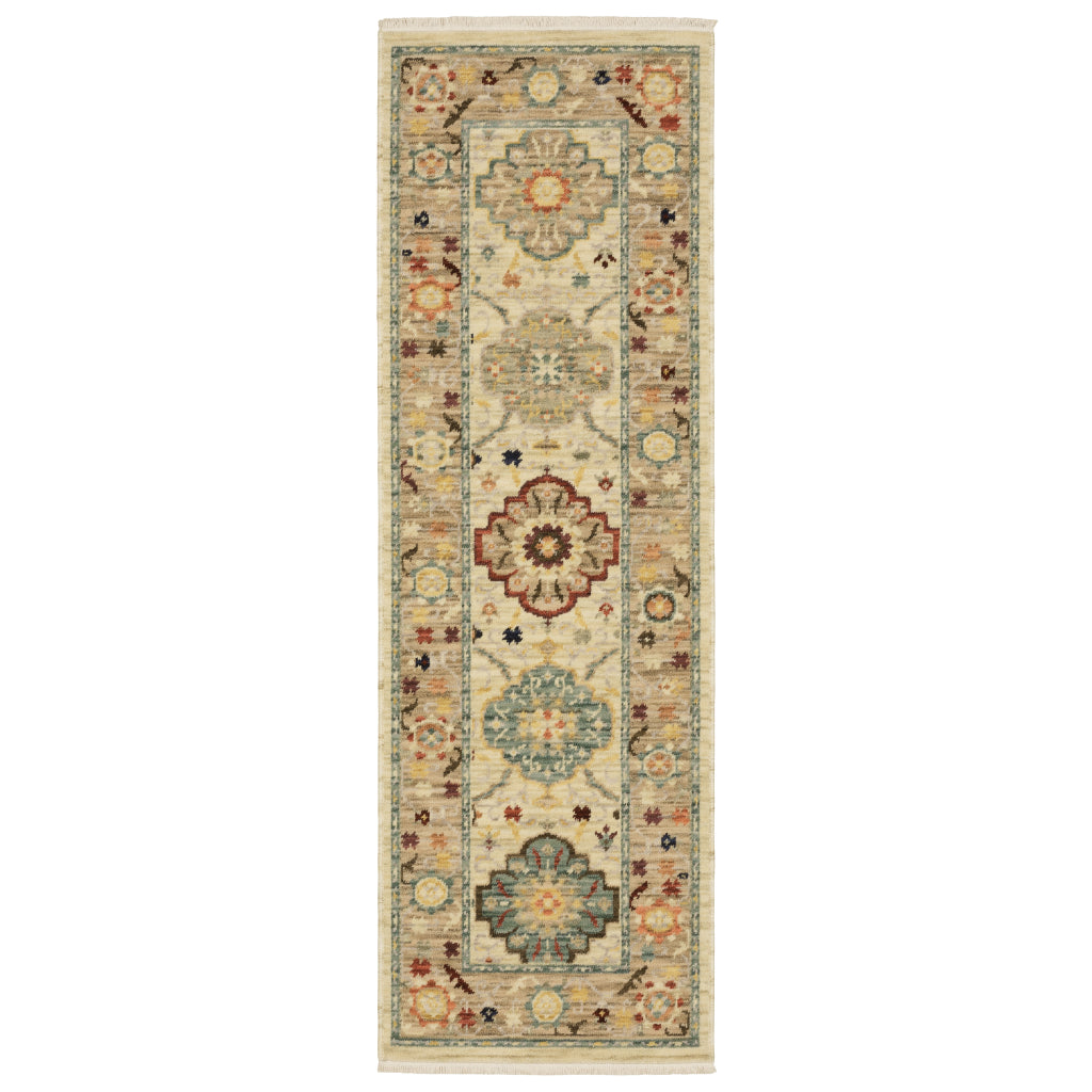 Oriental Weavers Lilihan 4601W Multicolor Rectangle Indoor Runner - Soft &amp; Durable Low Pile Rug with Oriental Design