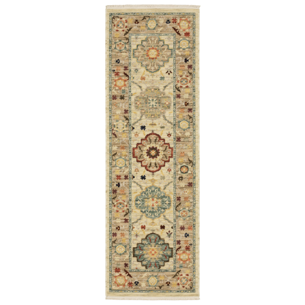 Oriental Weavers Lilihan 4601W Multicolor Rectangle Indoor Runner - Soft & Durable Low Pile Rug with Oriental Design-