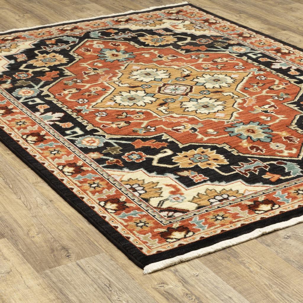 Oriental Weavers Lilihan 4929A Multicolor Rectangle Indoor Area Rug - Soft & Durable Low Pile Rug with Medallion Design-