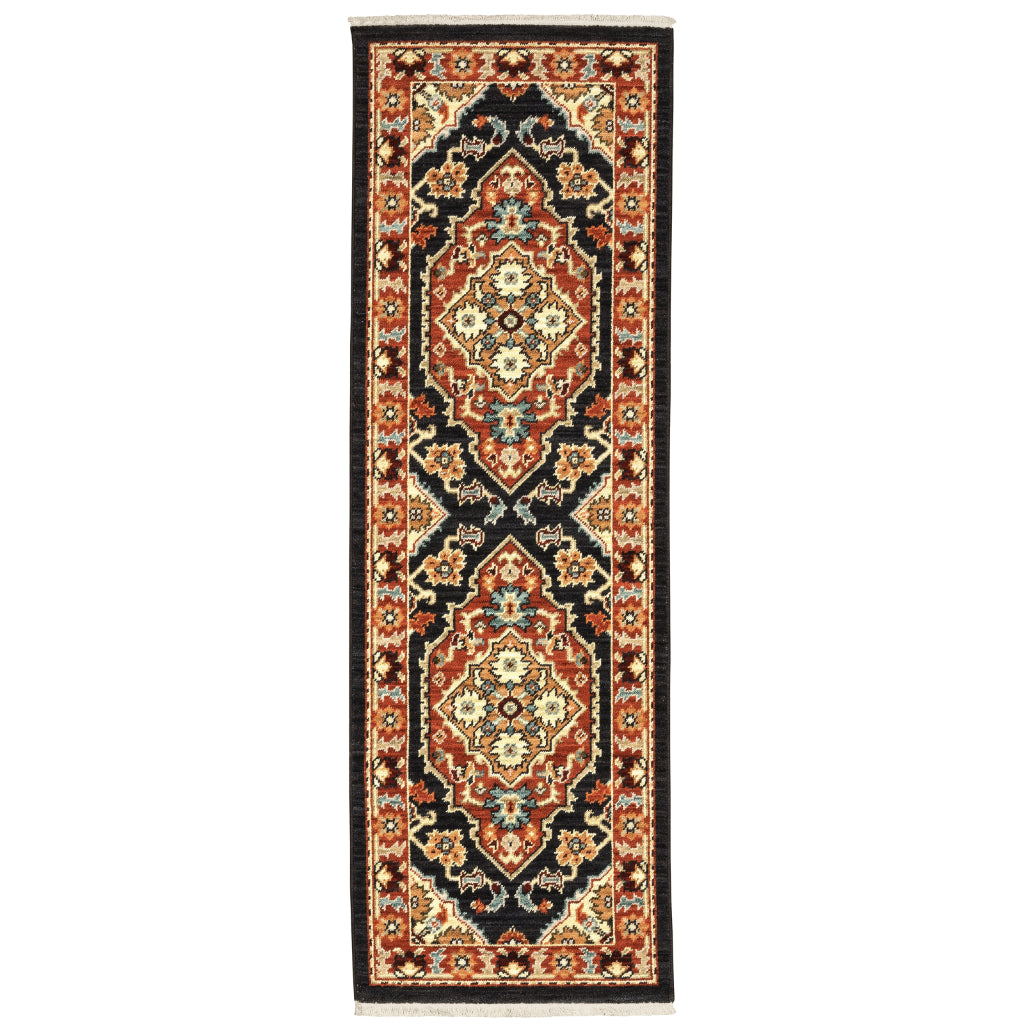 Oriental Weavers Lilihan 4929A Multicolor Rectangle Indoor Runner - Soft &amp; Durable Low Pile Rug with Medallion Design